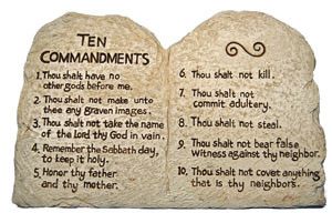 Ten Commandments Memory Aid
