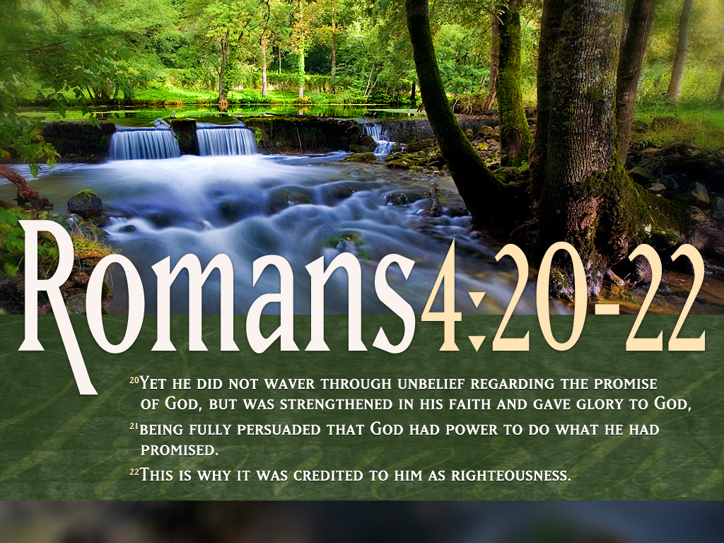 Romans 4:20-22 | Free Christian Images