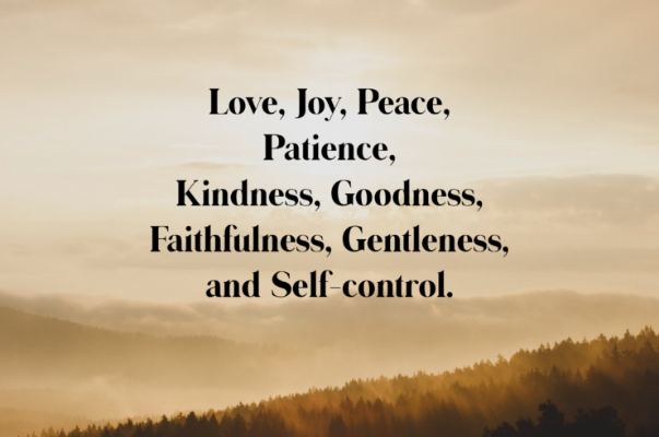 Love, Joy, Peace, Patience, Kindness , Goodness, Faithfulness, Gentleness,  and Self-Control. – Monique Davis Dotson