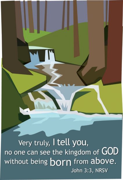 A waterfall in a forest
AI-generated content may be incorrect.