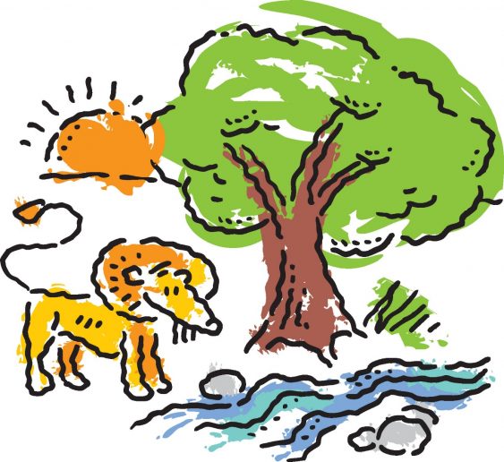 A drawing of a lion and a tree
AI-generated content may be incorrect.