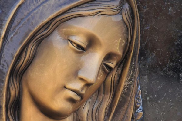 headstone, mother mary, face, decoration, black marble, gravestone, cemetery, outdoor, mother mary, mother mary, mother mary, mother mary, mother mary