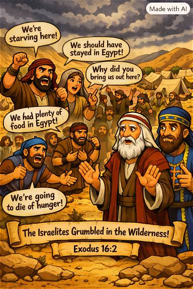 Exodus 16:2 Israelites grumbling