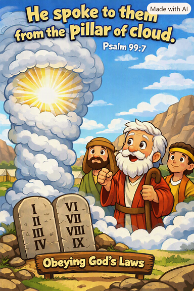 Psalm 99:7 scene without speech bubble